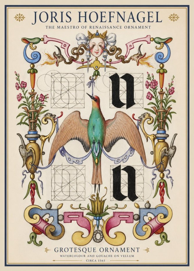 Joris Hoefnagel Grotesque Ornament No1 - Poszter