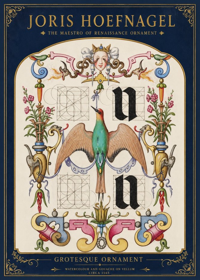 Joris Hoefnagel Grotesque Ornament No2 - Poszter