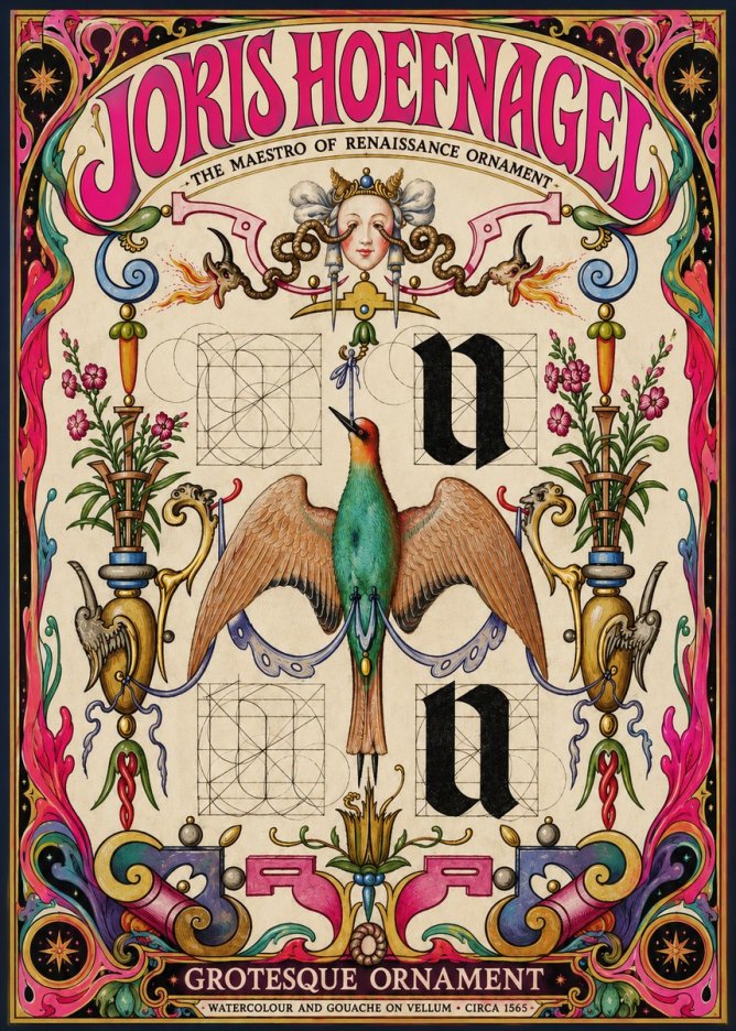 Joris Hoefnagel Grotesque Ornament No3 - Poszter