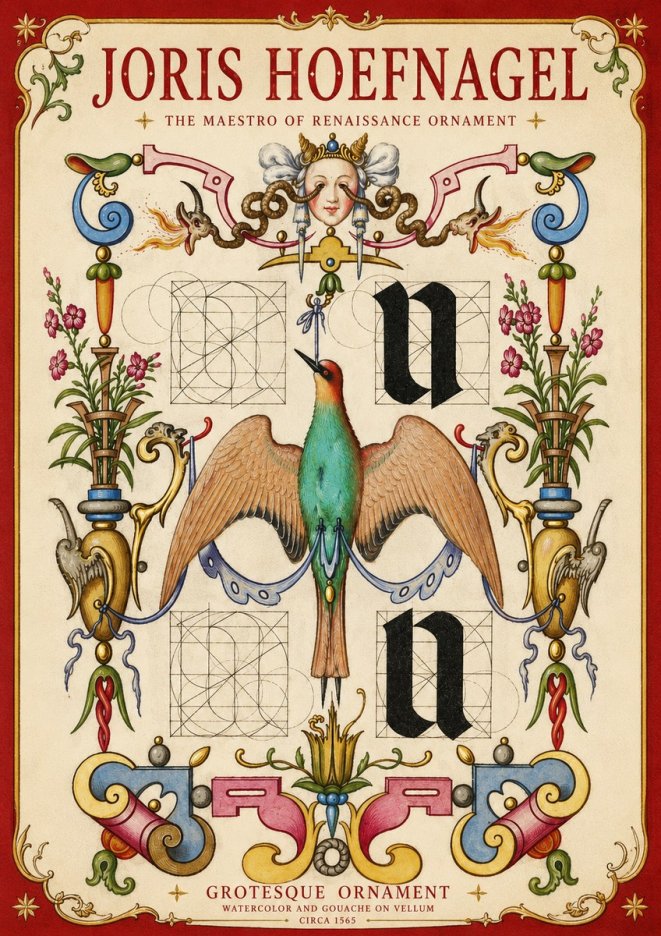 Joris Hoefnagel Grotesque Ornament No4 - Poszter