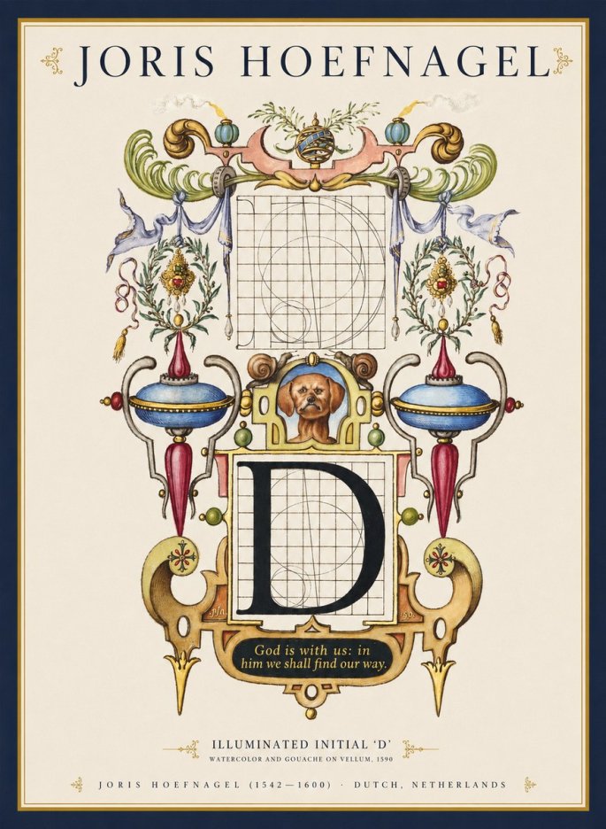 Joris Hoefnagel Illuminated Initial 'D' No1 - Poszter