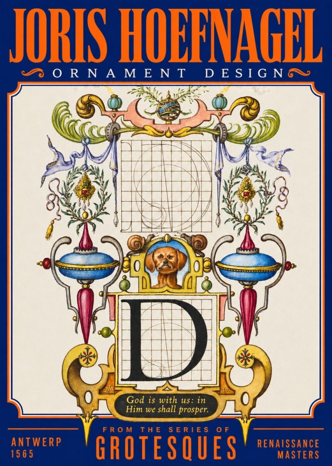Joris Hoefnagel Illuminated Initial 'D' No3 - Poszter