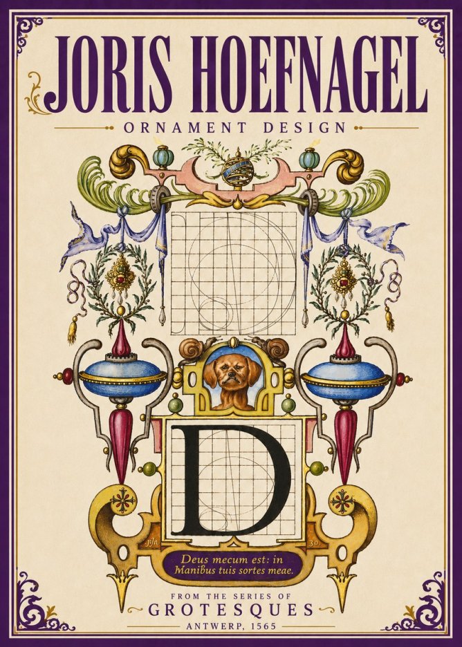 Joris Hoefnagel Illuminated Initial 'D' No5 - Poszter