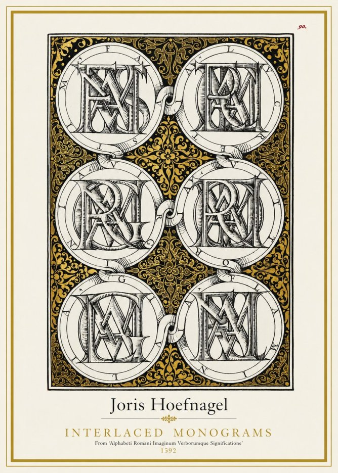 Joris Hoefnagel Interlaced Monograms No1 - Poszter