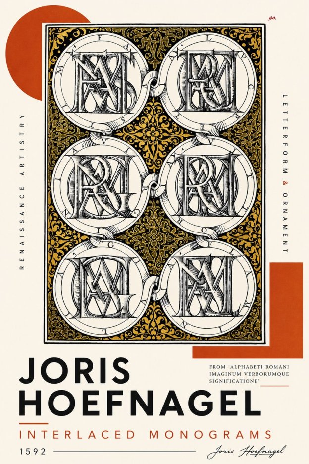 Joris Hoefnagel Interlaced Monograms No4 - Poszter