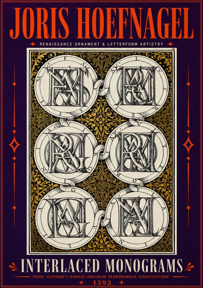 Joris Hoefnagel Interlaced Monograms No5 - Poszter
