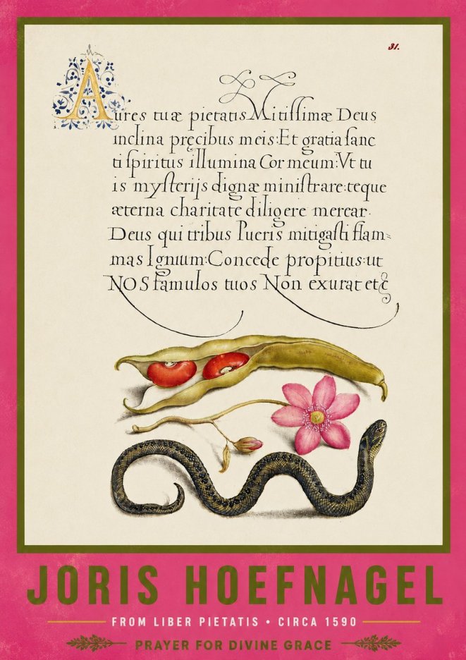 Joris Hoefnagel Prayer for Divine Grace No4 - Poszter