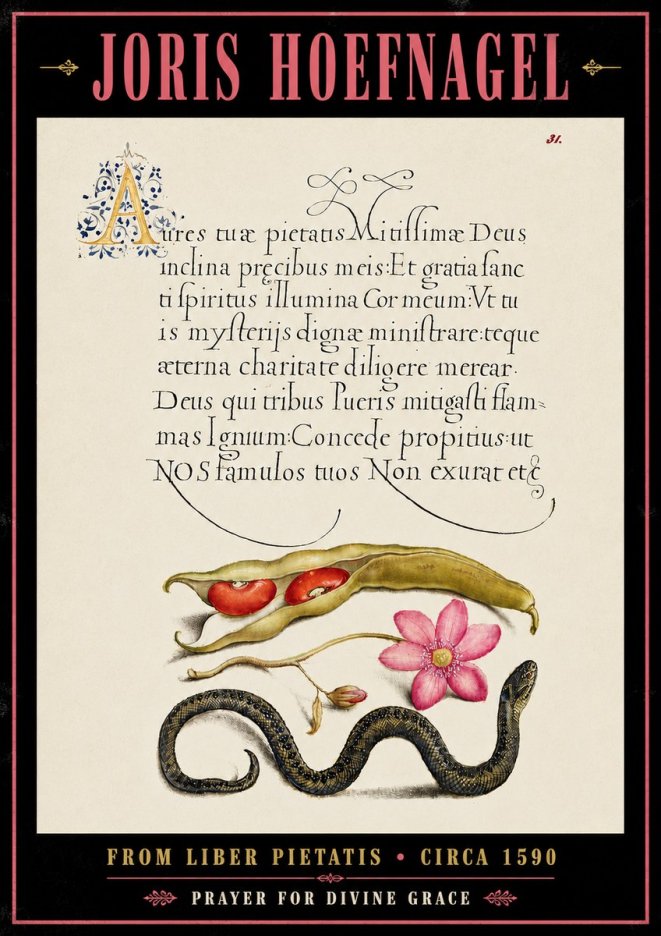 Joris Hoefnagel Prayer for Divine Grace No6 - Poszter