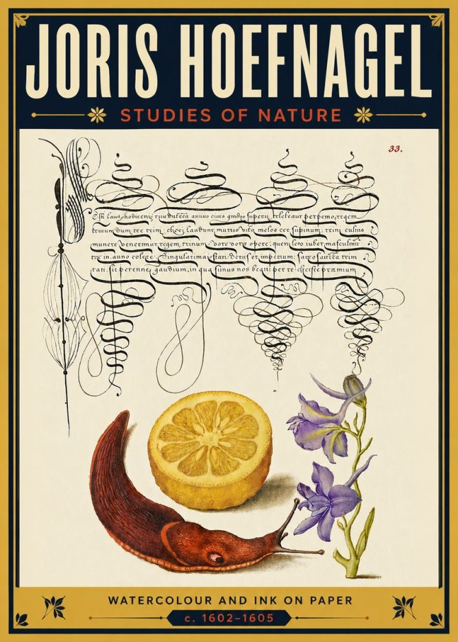 Joris Hoefnagel Studies of Nature No5 - Poszter