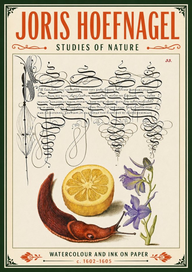Joris Hoefnagel Studies of Nature No6 - Poszter