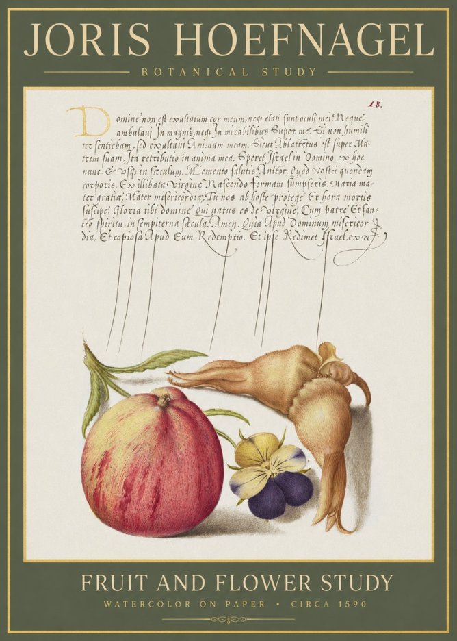 Joris Hoefnagel Fruit and Flower Study No1 - Poszter