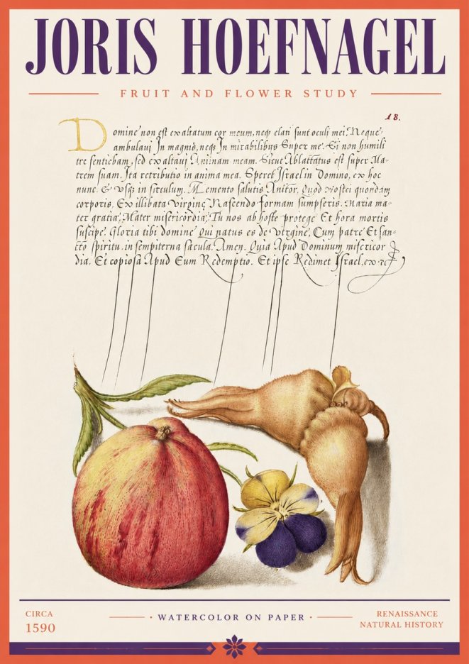 Joris Hoefnagel Fruit and Flower Study No3 - Poszter