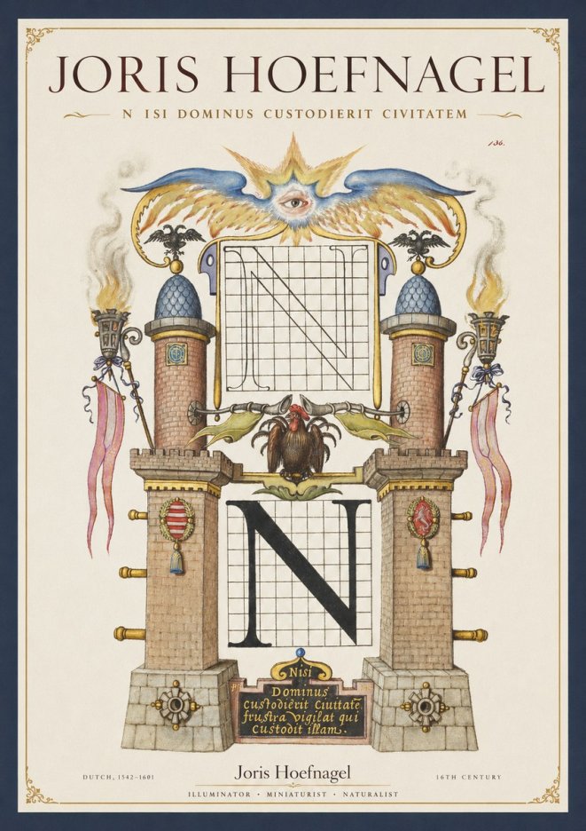 Joris Hoefnagel The Letter N No2 - Poszter