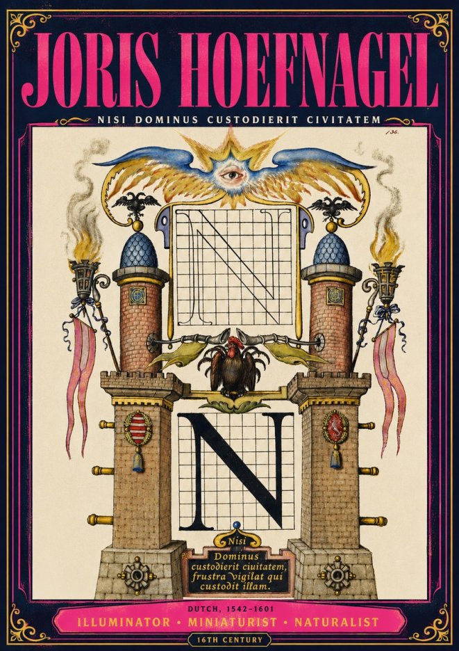 Joris Hoefnagel The Letter N No4 - Poszter