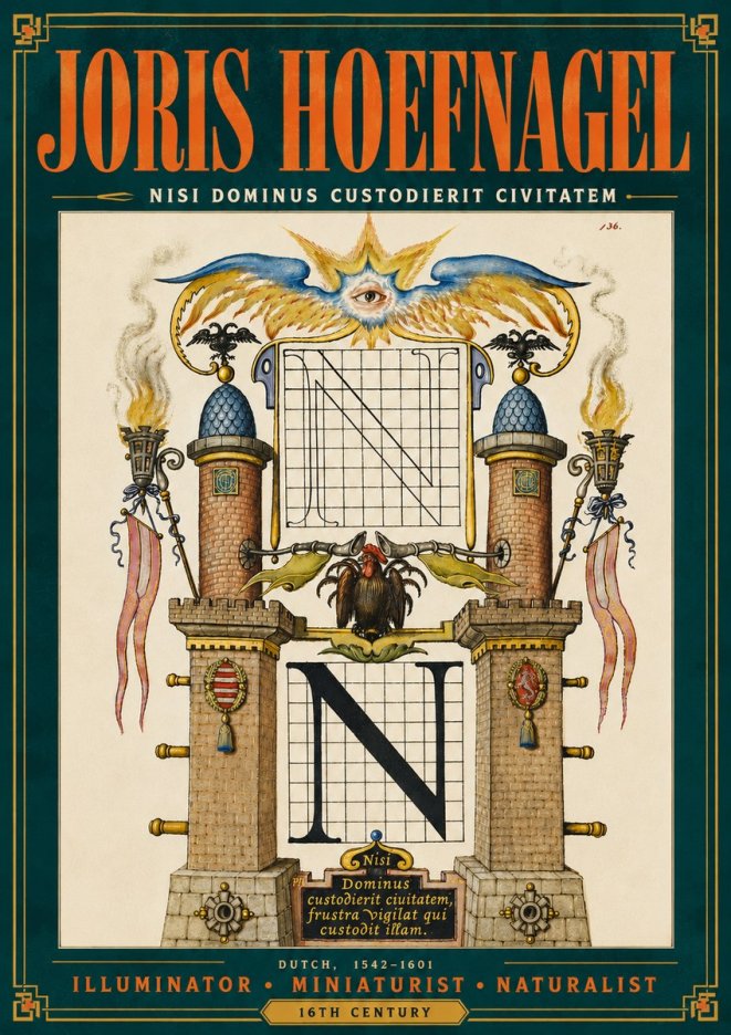 Joris Hoefnagel The Letter N No6 - Poszter