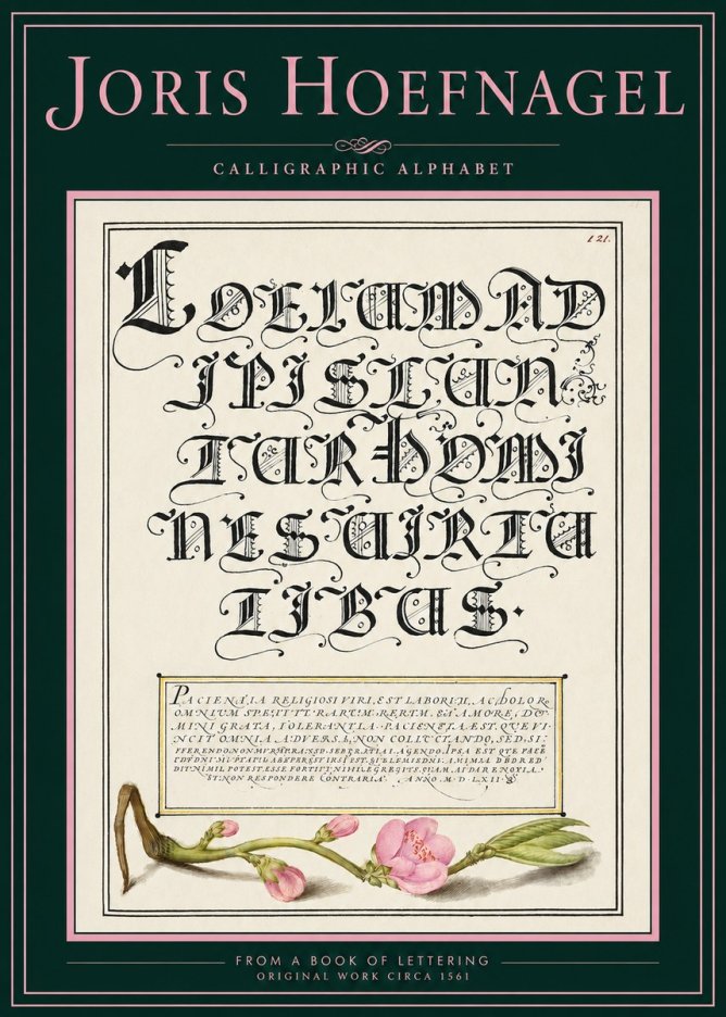 Joris Hoefnagel Calligraphic Alphabet from a Book of Lettering No2 - Poszter