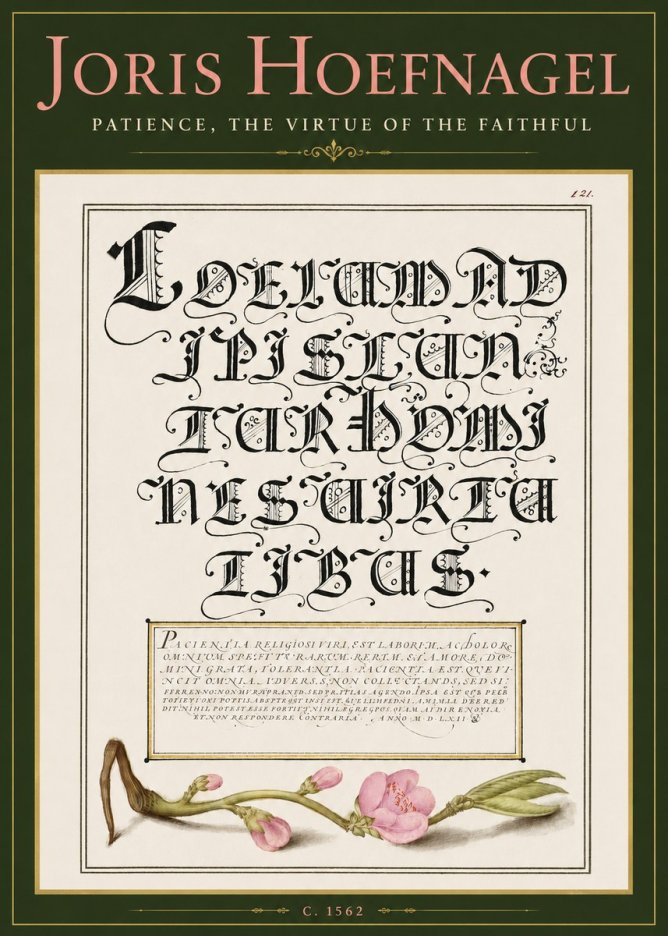 Joris Hoefnagel Calligraphic Alphabet from a Book of Lettering No5 - Poszter
