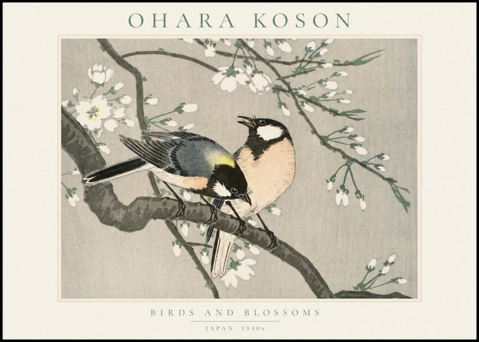 Ohara Koson Birds and Blossoms No1 - Poszter