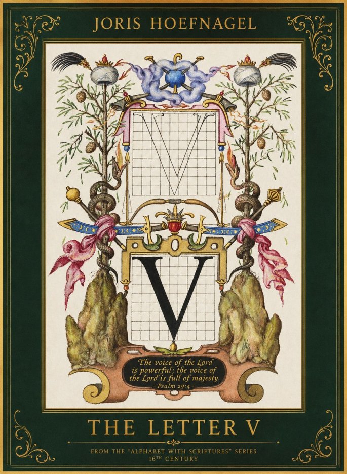 Joris Hoefnagel The Letter V No1 - Poszter