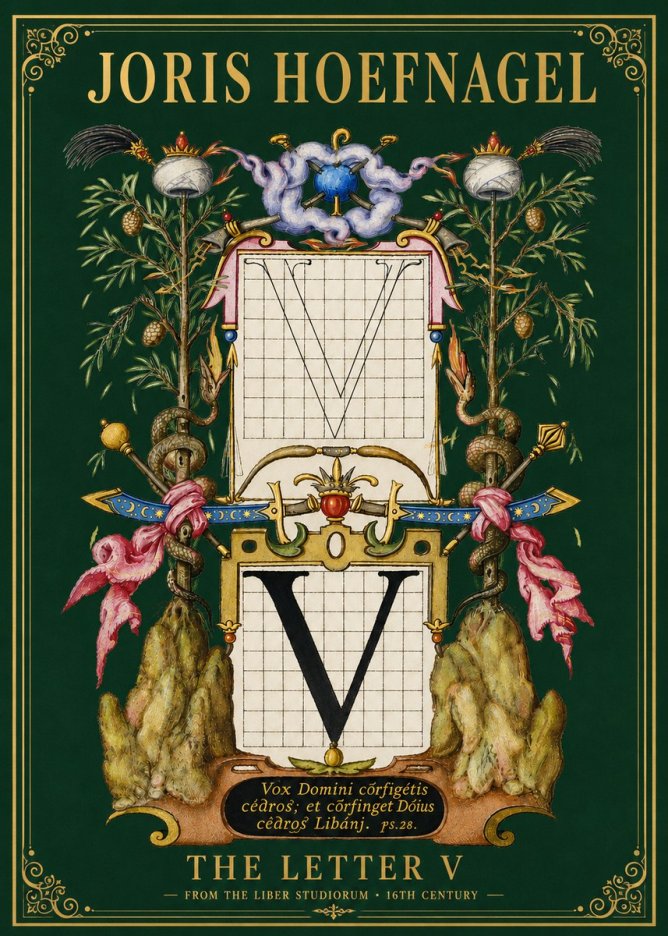 Joris Hoefnagel The Letter V No5 - Poszter