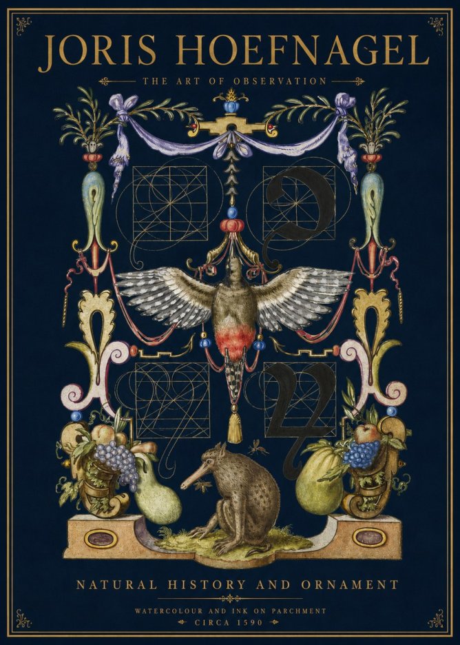 Joris Hoefnagel Study of Nature and Ornament No5 - Poszter