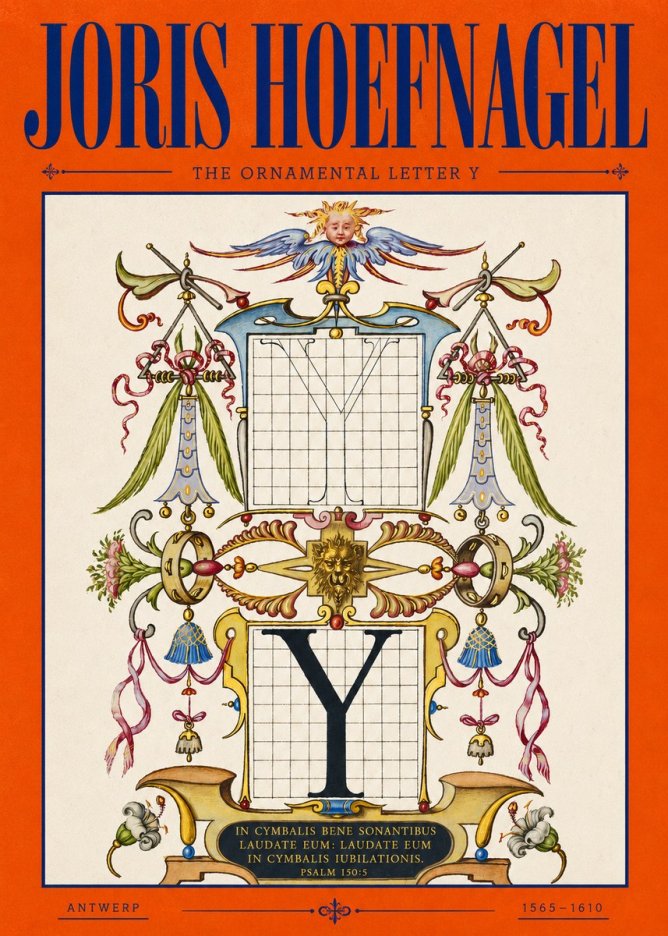 Joris Hoefnagel The Ornamental Letter Y No2 - Poszter