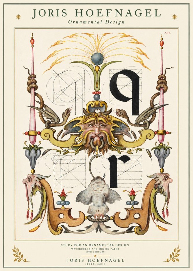 Joris Hoefnagel Ornamental Design I No1 - Poszter