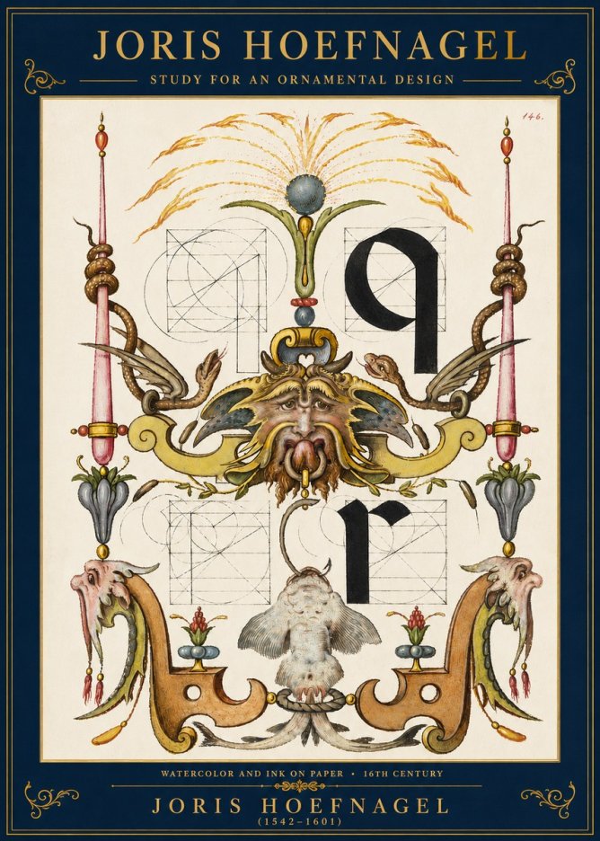 Joris Hoefnagel Ornamental Design I No3 - Poszter