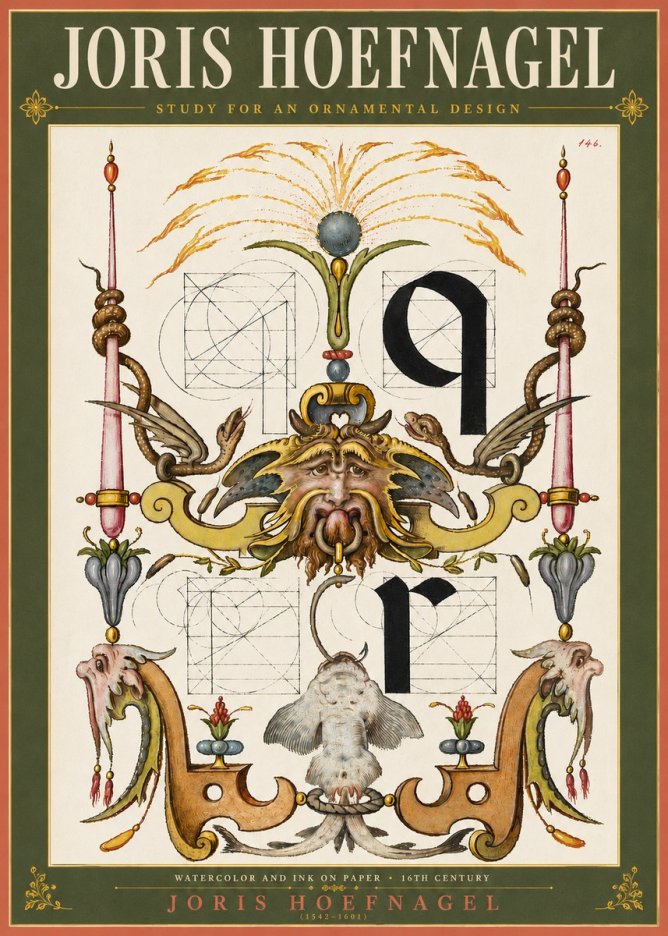 Joris Hoefnagel Ornamental Design I No4 - Poszter