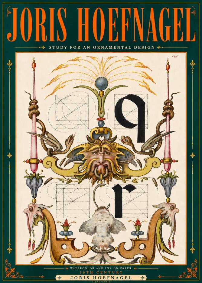 Joris Hoefnagel Ornamental Design I No6 - Poszter