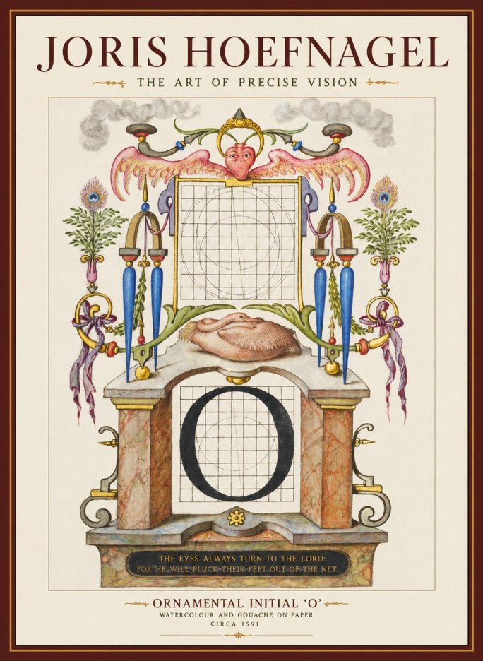 Joris Hoefnagel Ornamental Initial 'O' No1 - Poszter