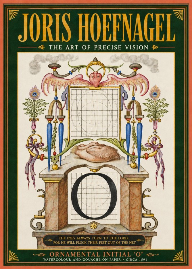 Joris Hoefnagel Ornamental Initial 'O' No3 - Poszter