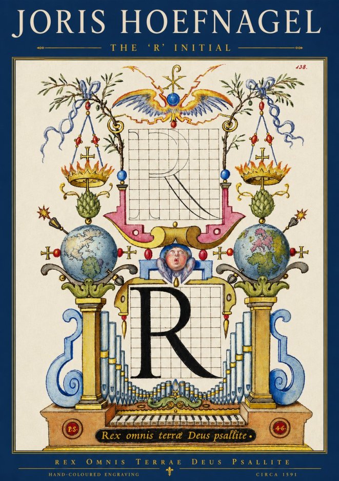 Joris Hoefnagel The 'R' Initial No3 - Poszter