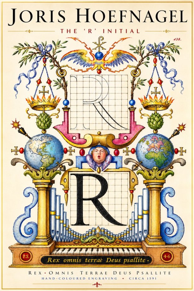 Joris Hoefnagel The 'R' Initial No4 - Poszter