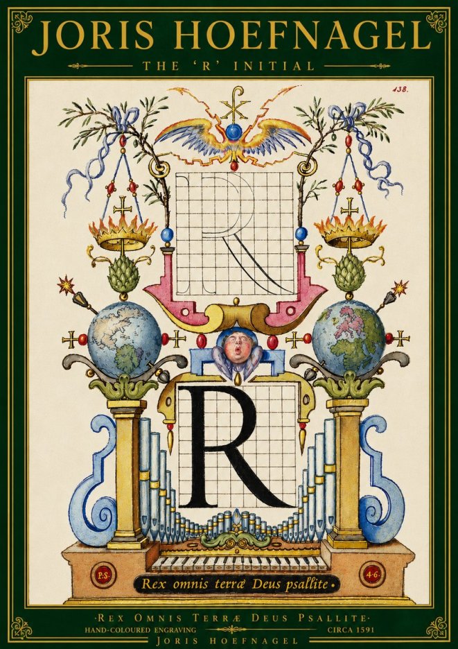 Joris Hoefnagel The 'R' Initial No5 - Poszter