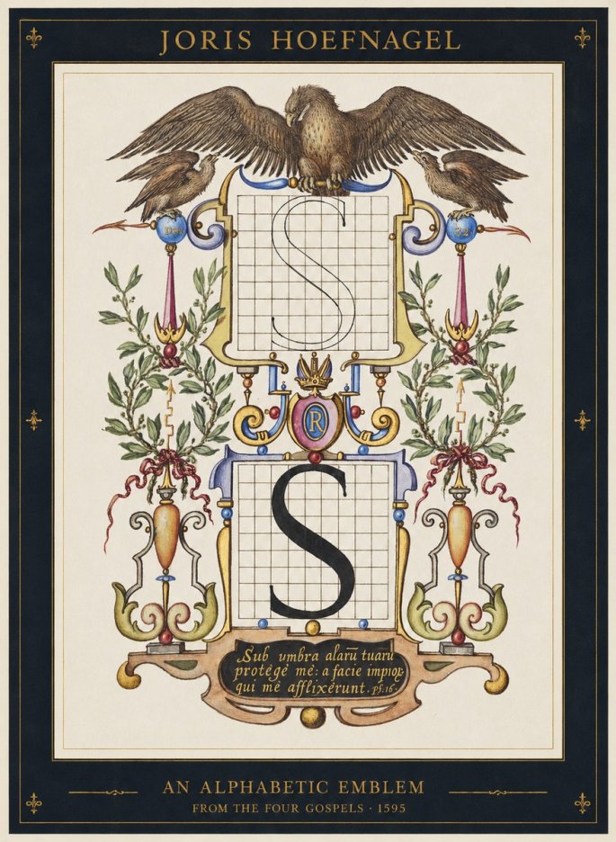 Joris Hoefnagel An Alphabetic Emblem from the Four Gospels No1 - Poszter