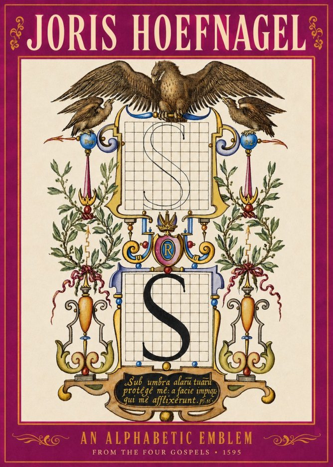 Joris Hoefnagel An Alphabetic Emblem from the Four Gospels No5 - Poszter