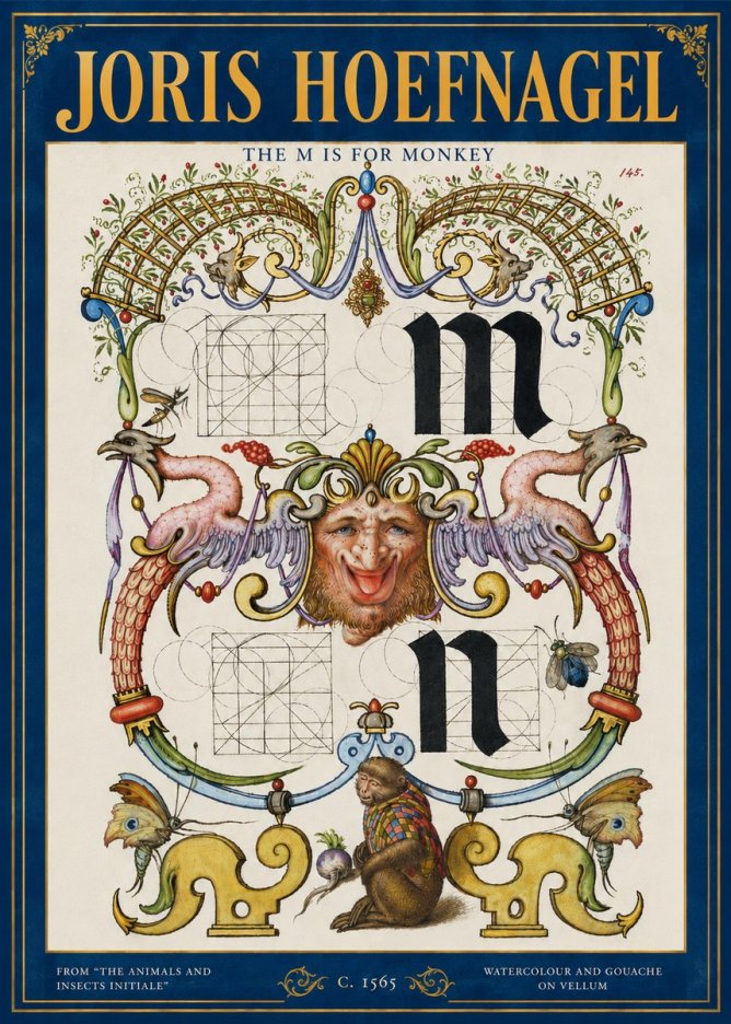 Joris Hoefnagel Grotesques and Ornaments No4 - Poszter