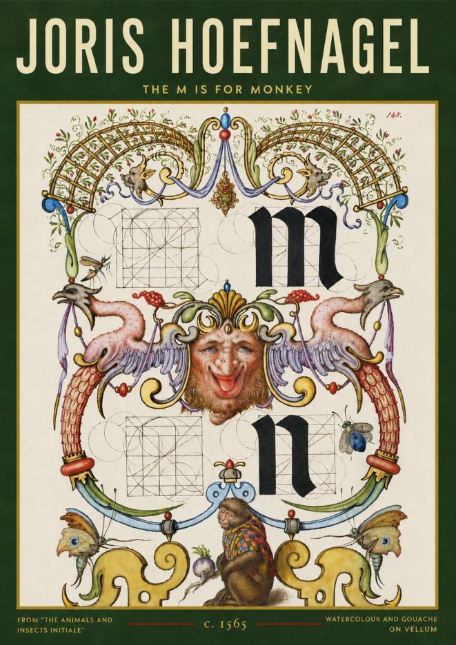Joris Hoefnagel Grotesques and Ornaments No5 - Poszter