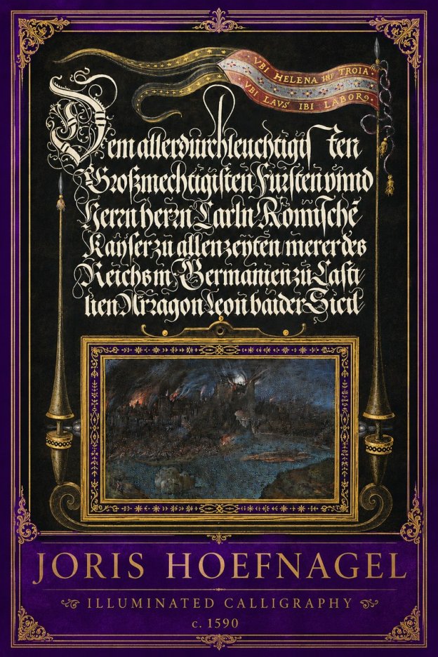 Joris Hoefnagel Illuminated Calligraphy No2 - Poszter