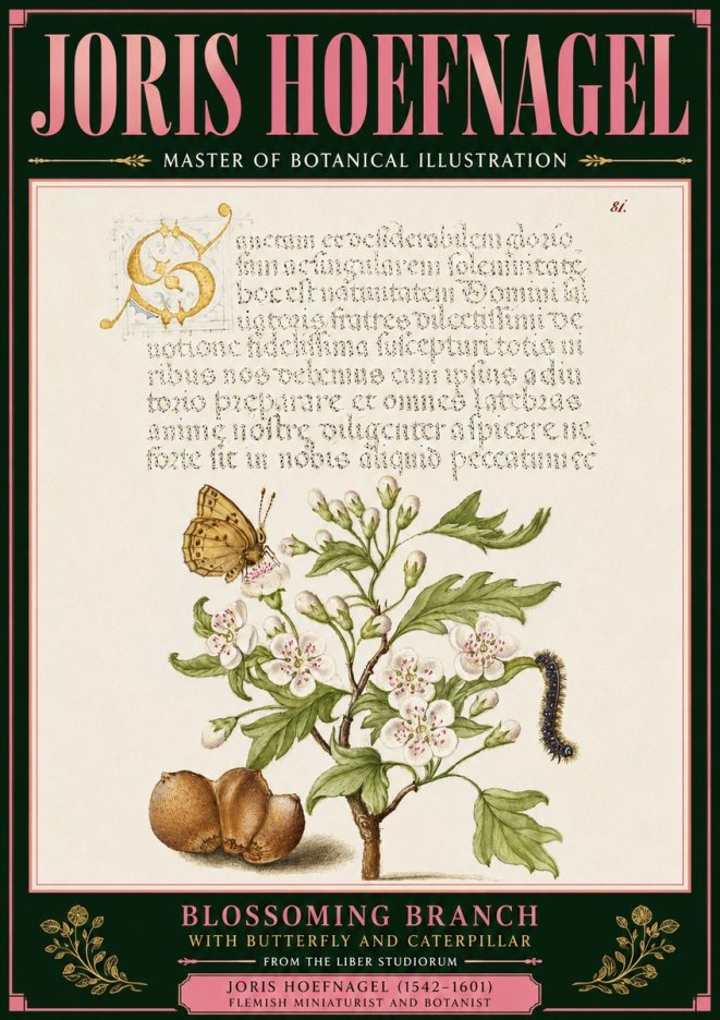 Joris Hoefnagel Blossoming Branch No6 - Poszter