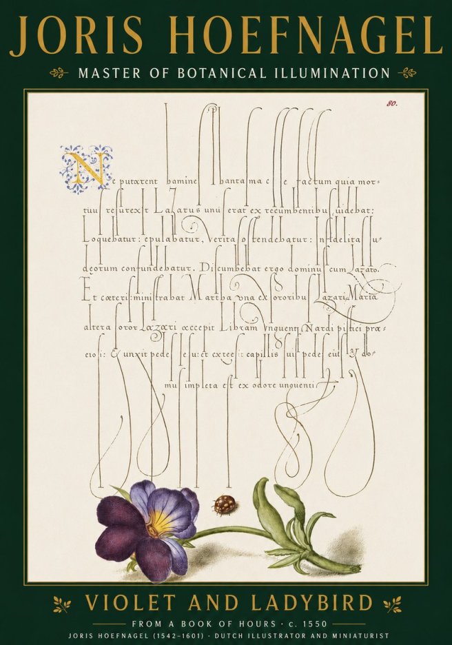 Joris Hoefnagel Violet and Ladybird No4 - Poszter