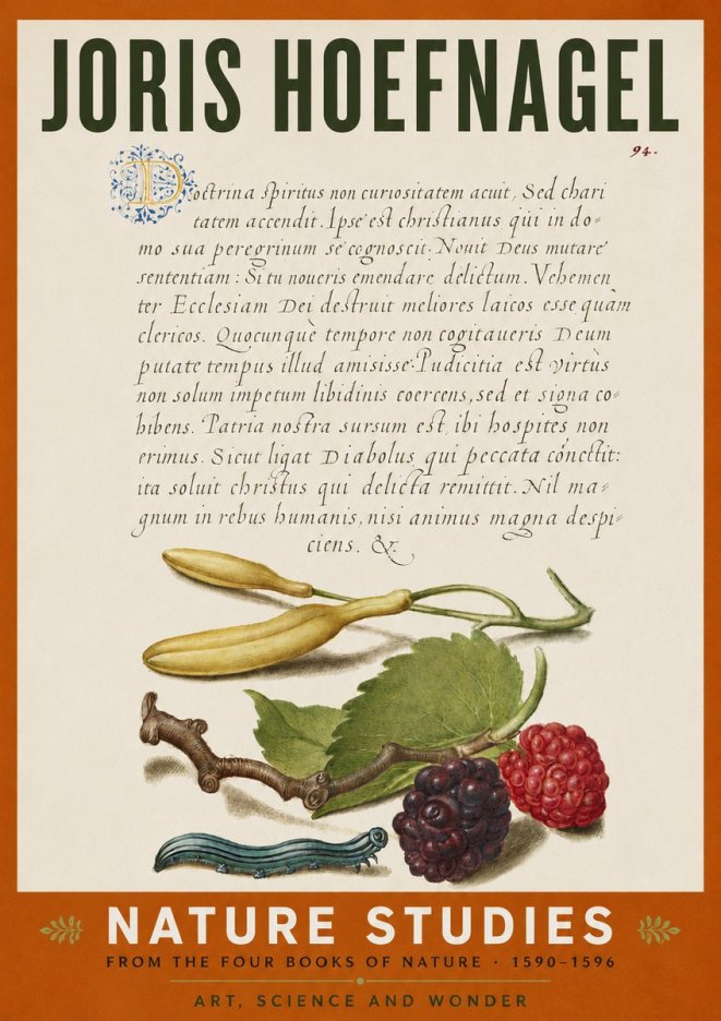 Joris Hoefnagel Nature Studies No4 - Poszter