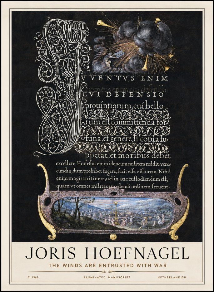 Joris Hoefnagel The Winds Are Entrusted with War No1 - Poszter