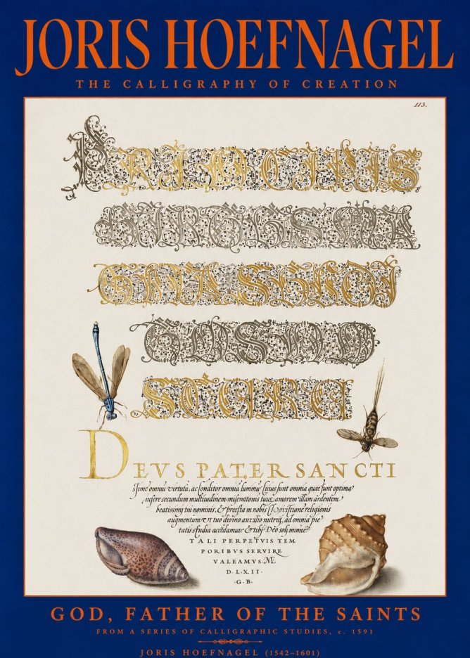 Joris Hoefnagel Praise Be to God the Father No3 - Poszter