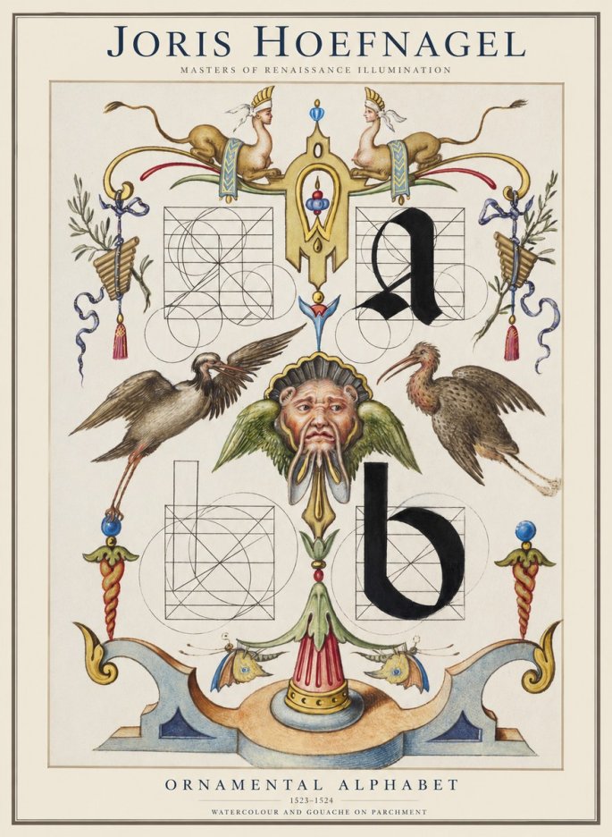 Joris Hoefnagel Ornamental Alphabet No1 - Poszter
