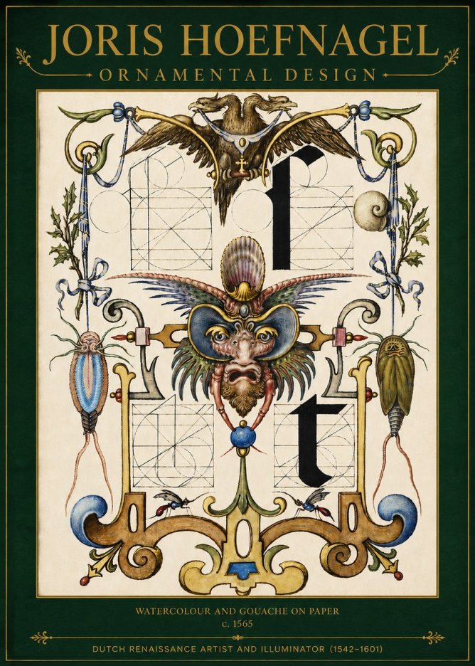 Joris Hoefnagel Ornamental Design II No3 - Poszter