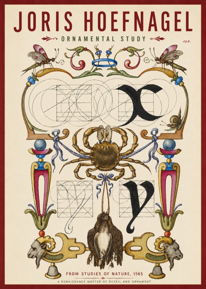 Joris Hoefnagel Ornamental Study II No3 - Poszter