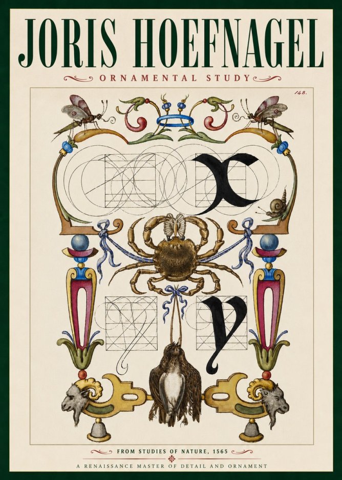 Joris Hoefnagel Ornamental Study II No4 - Poszter