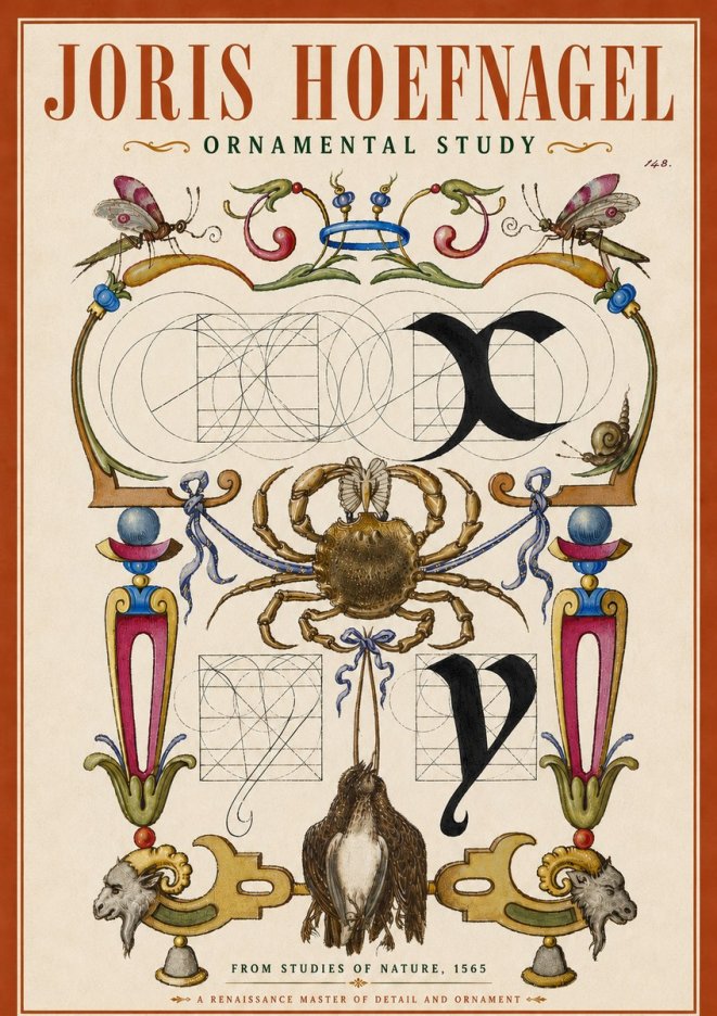 Joris Hoefnagel Ornamental Study II No6 - Poszter